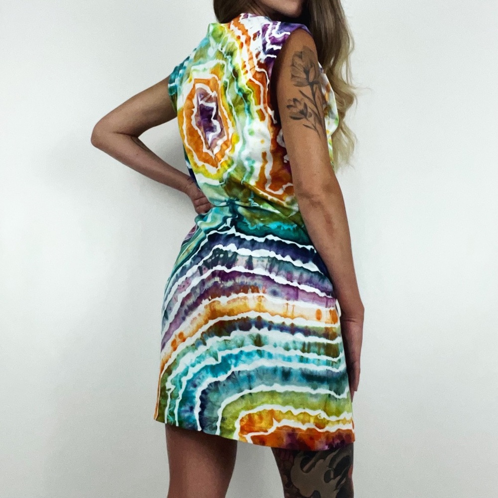 Hand-Dyed Sleeveless Jersey Dress | Size S - Picture 7 of 11